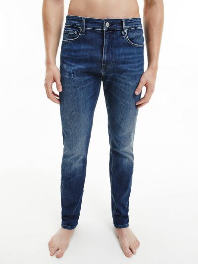Calvin Klein Ruhák HU998490 | Calvin Klein Slim Férfi Farmernadrág Sötét Kék